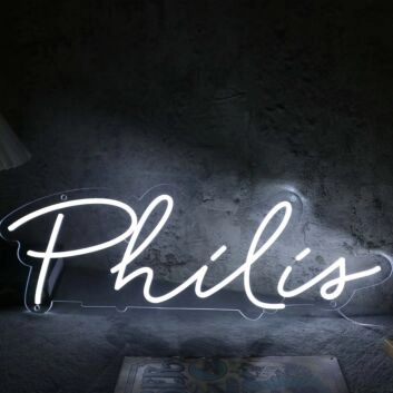 Philis White Neon Sign
