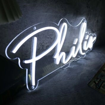 Philis White Neon Sign