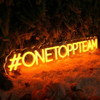 ONETOPPTEAM Orange Neon Sign