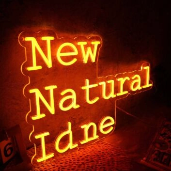 New Natural Line Orange Neon Sign
