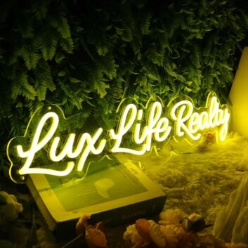 Lux Like Realty Yellow Neon Sign