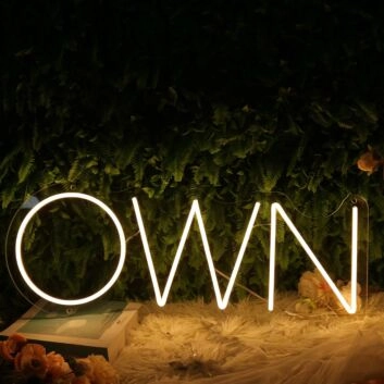 OWN Yellow Neon Sign