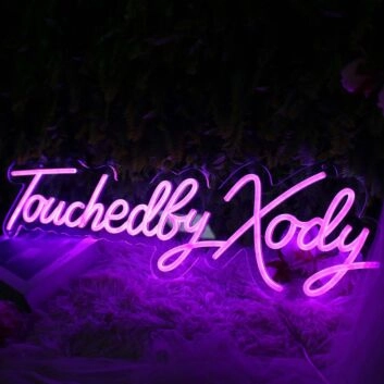 Touchedly Xody Purple Neon Sign