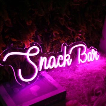 Snack Bar Pink Neon Sign