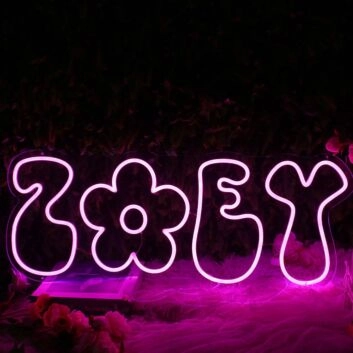 Zoey Pink Neon Sign