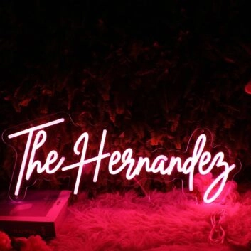 The Hernandez Red Neon Sign