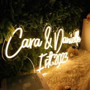 Cara And Danielle EST 2023 Yellow Neon Sign