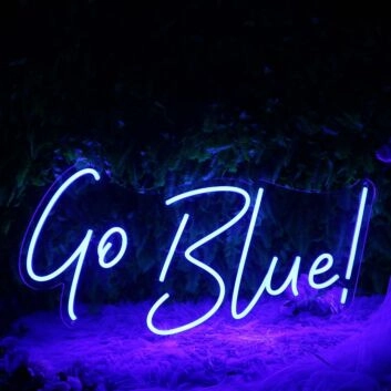 Go Blue Custom Neon Sign