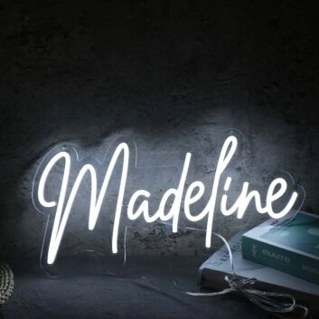 Madeline White Neon Sign