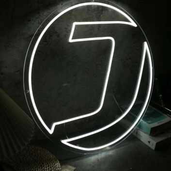 J White Custom Neon Sign
