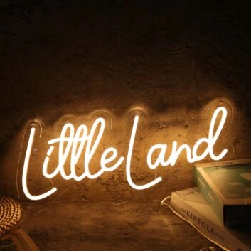 Little Land Yellow Neon Sign