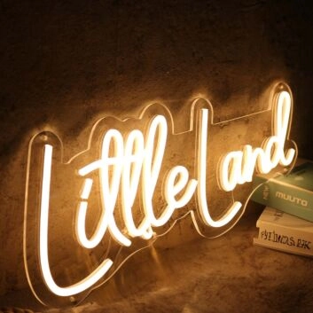 Little Land Yellow Neon Sign