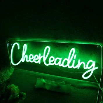 Cheer Leading Green Neon Sign