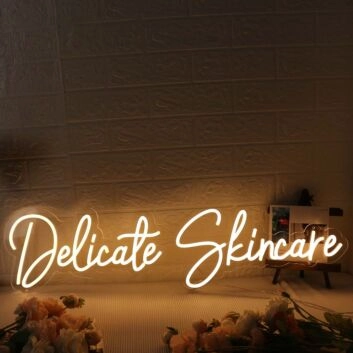 Delicate Skincare Yellow Neon Sign
