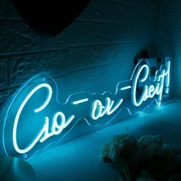 Go On Diet Blue Neon Sign