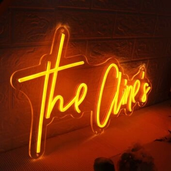 The Clines Orange Neon Sign