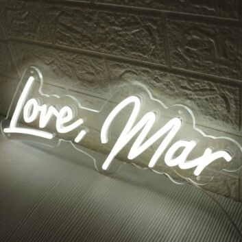 Love Mar White Neon Sign