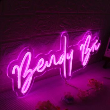 Bendy Bri Pink Neon Sign