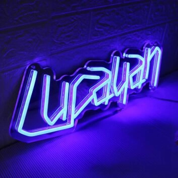 Lucauan Blue Neon Sign