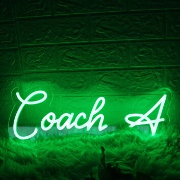 Coach A Green Neon Sign