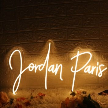 Jordan Paris Yellow Neon Sign