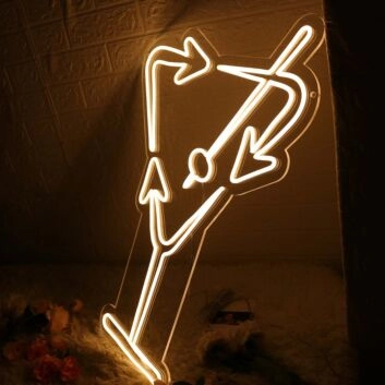 Arrow Cocktails Yellow Neon Sign