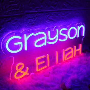 Grayson And Elijah Custom Neon Sign