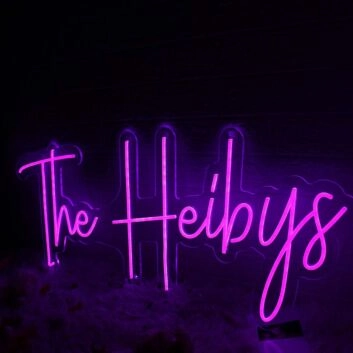 The Heibys Purple Neon Sign