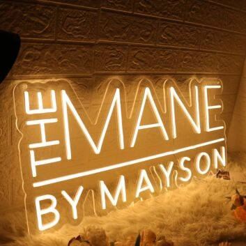 The Mane By Mayson Yellow Neon Sign