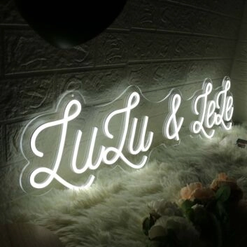 Lulu And Lele White Neon Sign