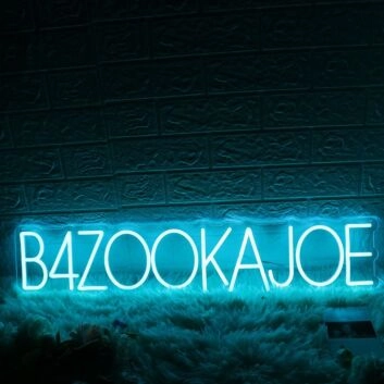 B4ZOOKAJOE Blue Neon Sign