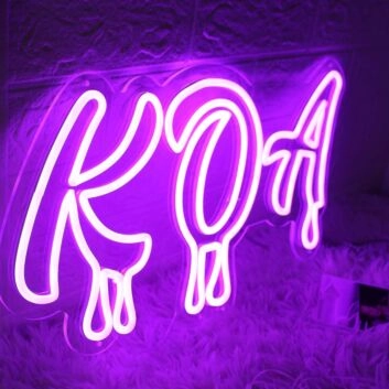 KOA Purple Neon Sign
