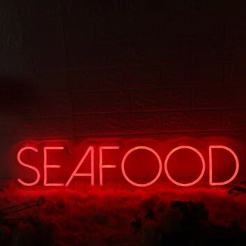 SEA FOOD Red Neon Sign