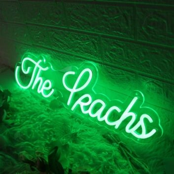 The Leachs Green Neon Sign