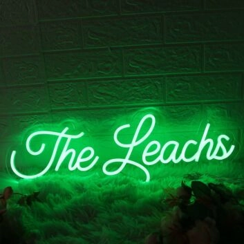 The Leachs Green Neon Sign