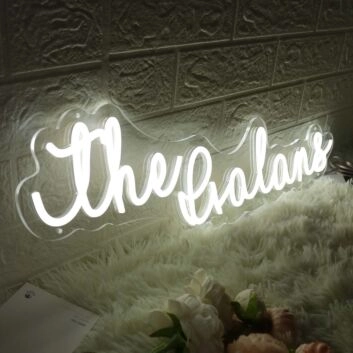 The Galans White Neon Sign