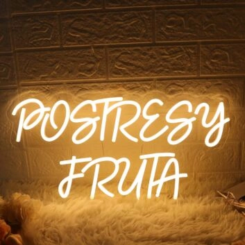 Postresy Fruta Yellow Neon Sign