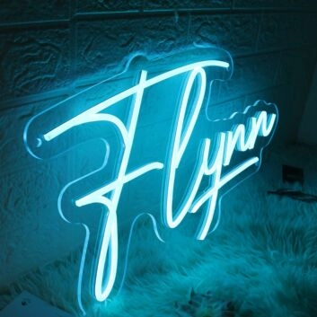 Flynn Blue Neon Sign