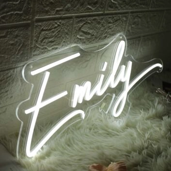 Emily White Neon Sign
