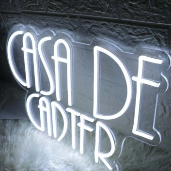 Casa De Carter White Neon Sign