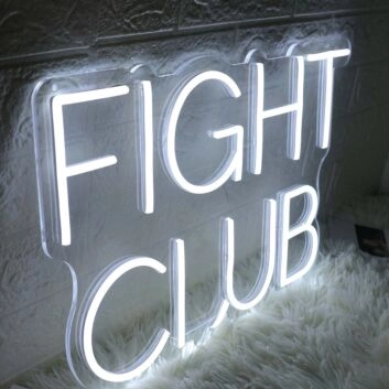 Fight Club White Neon Sign