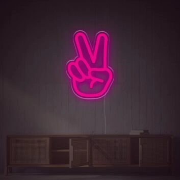 Victory Gesture LED Neon Sign