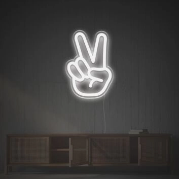 Victory Gesture LED Neon Sign