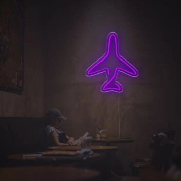 Plane Outline LED Neon Sign