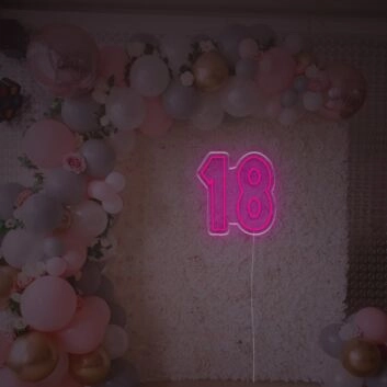 18 For Birthday Decoration LED Neon Sign