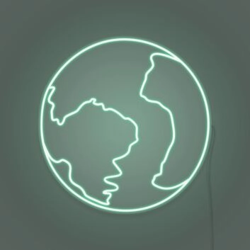 The earth LED neon sign