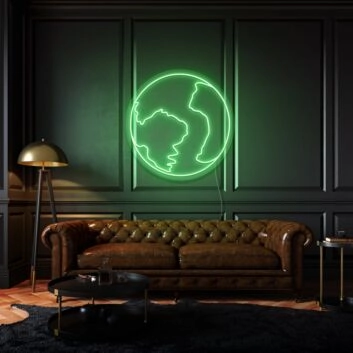 The earth LED neon sign