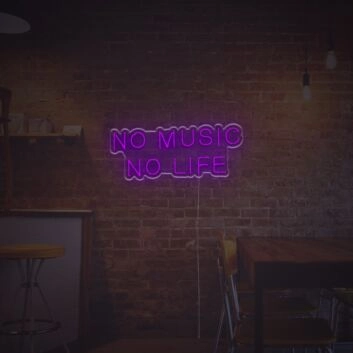 No Music No Life LED Neon Sign