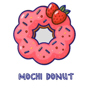 Custom UV LED Mochi Donut Neon 30inch wide
