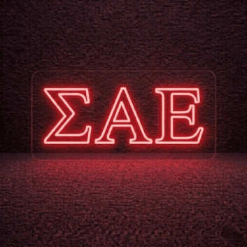 Sigma Alpha Epsilon (ΣΑΕ) LED Neon Sign – Fraternity House, Dorm &amp; Game Room Decor